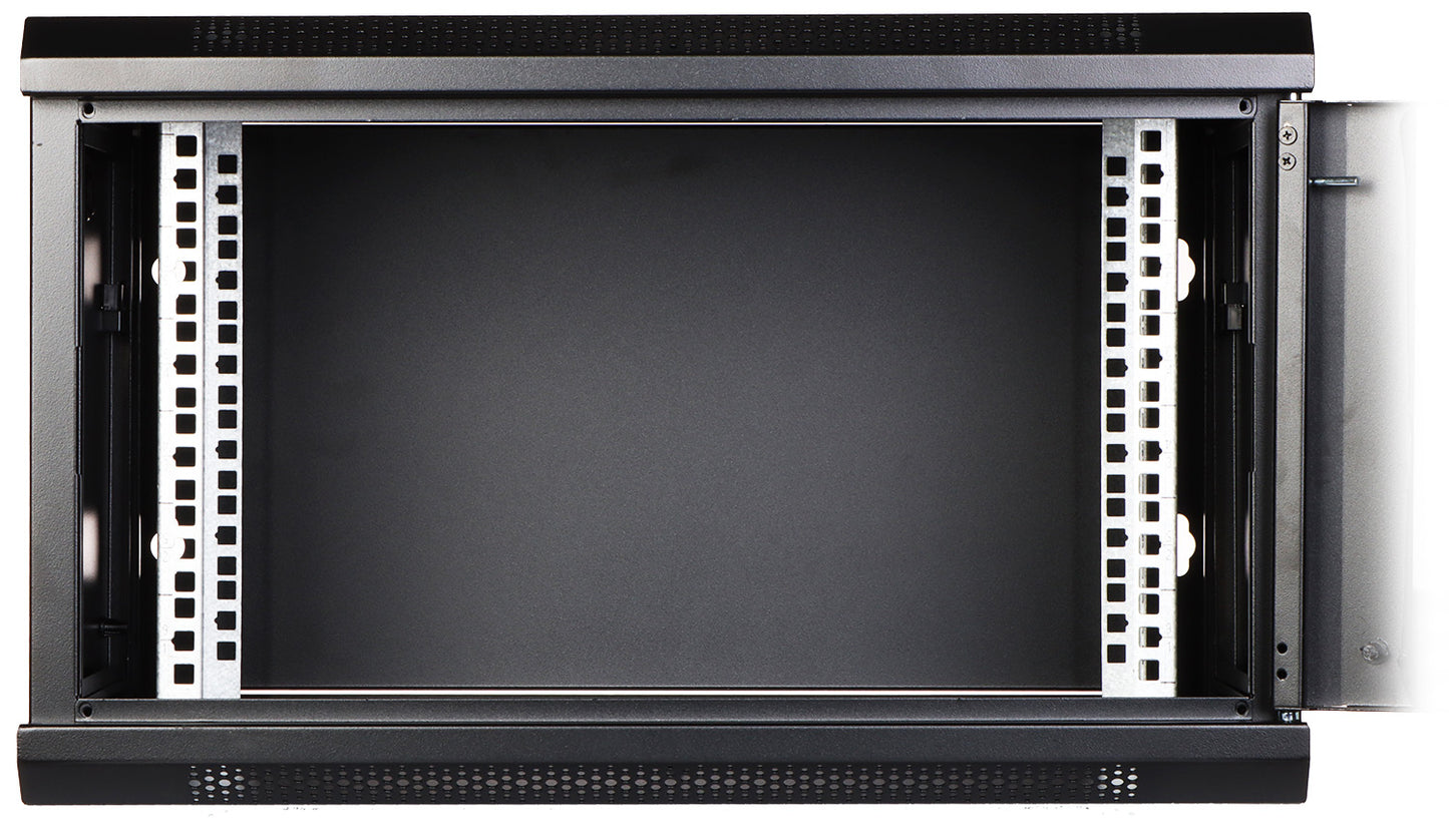 UMA RA19-6U-450 – Patchkast wand - met glazen afsluitbare deur (600x370x450mm)