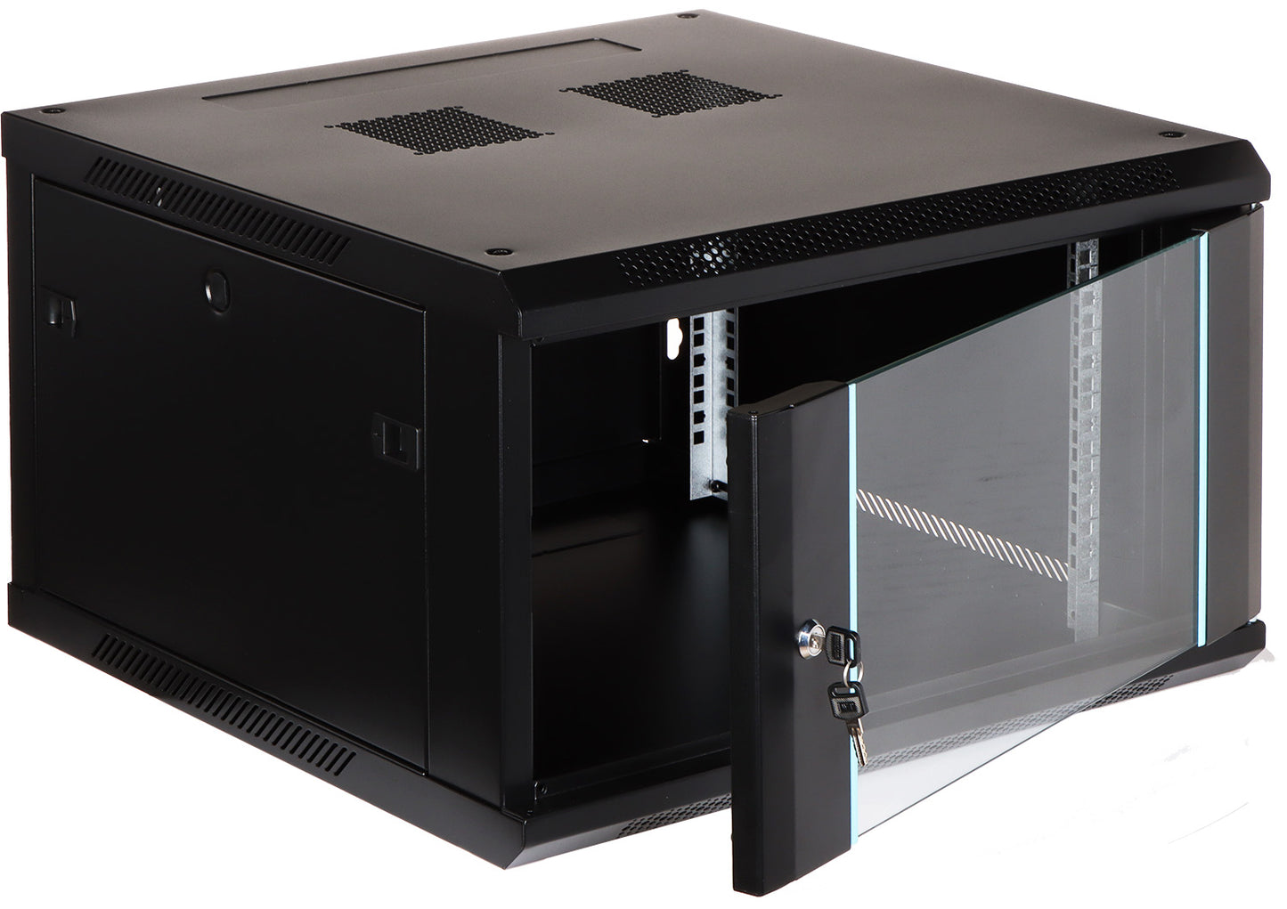 UMA RA19-6U-600 – Patchkast wand - met glazen afsluitbare deur (600x370x600mm)