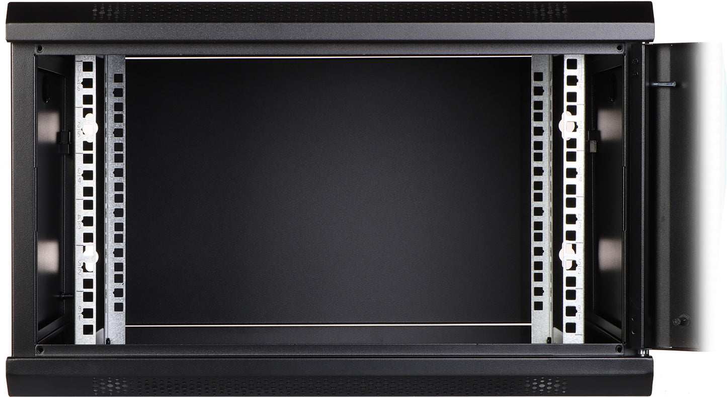 UMA RA19-6U-600 – Patchkast wand - met glazen afsluitbare deur (600x370x600mm)