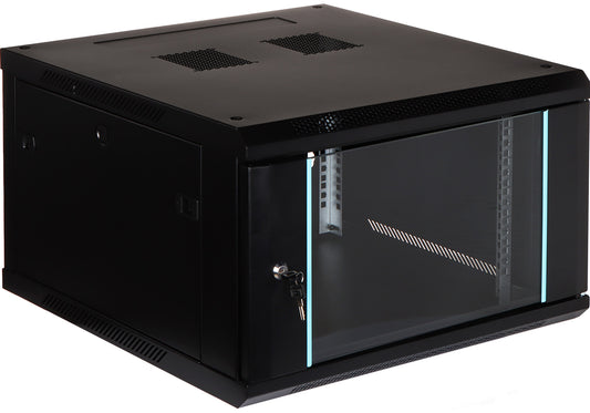 UMA RA19-6U-600 – Patchkast wand - met glazen afsluitbare deur (600x370x600mm)