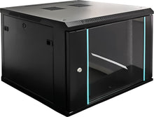 UMA RA19-9U-600 – Patchkast wand - met glazen afsluitbare deur (600x505x600mm)