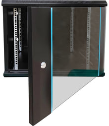 UMA RA19-9U-600 – Patchkast wand - met glazen afsluitbare deur (600x505x600mm)