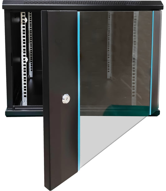 UMA RA19-9U-600 – Patchkast wand - met glazen afsluitbare deur (600x505x600mm)