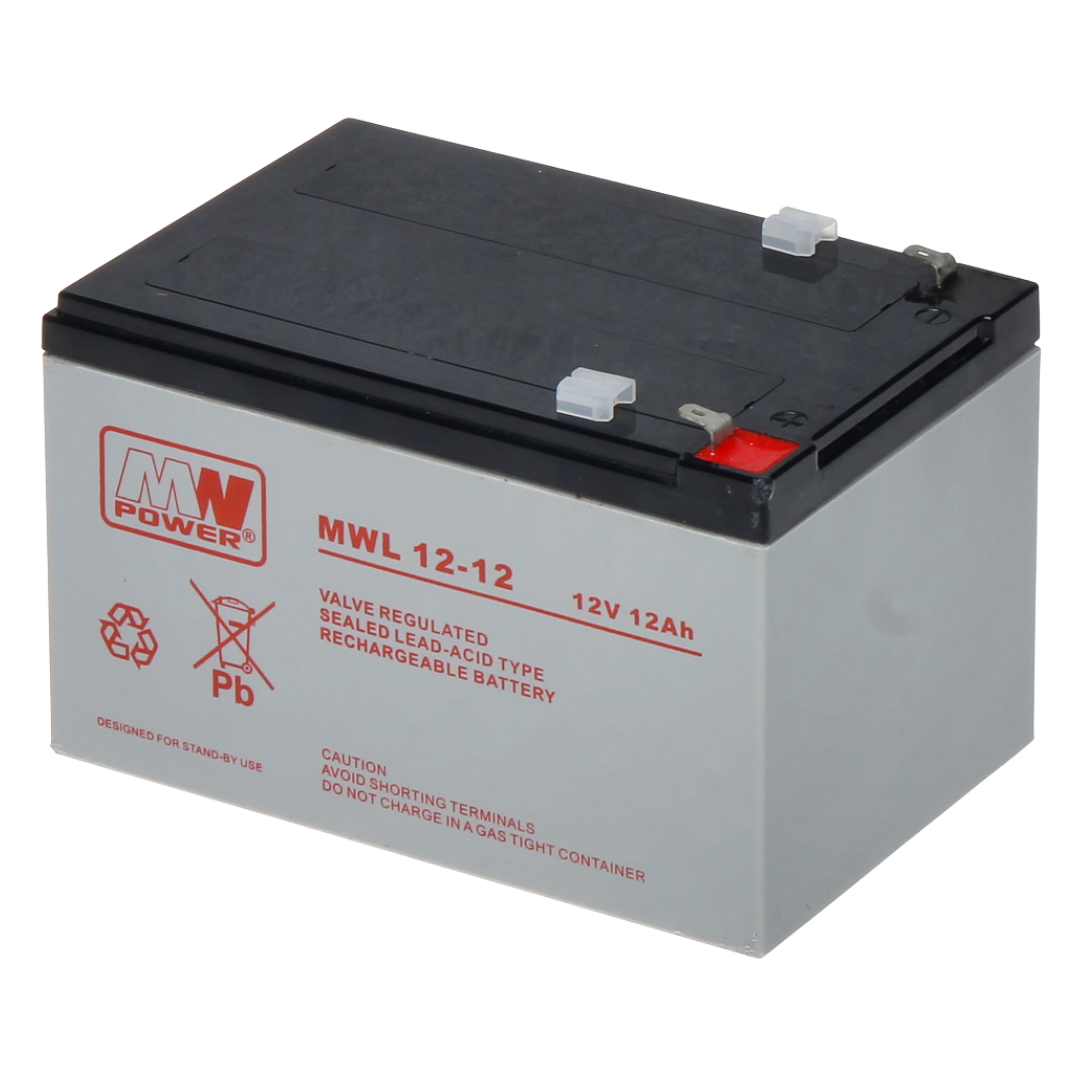UMA SB-12-120 12VDC 12Ah accu voor bijvoorbeeld een zonnepaneel,  alarm,  UPS of toegangscontrole installatie