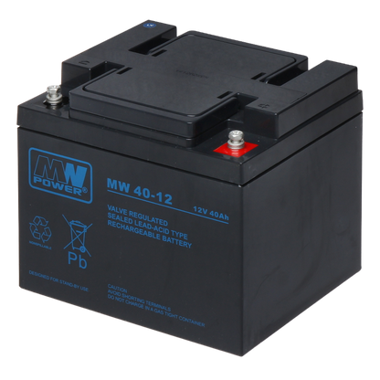 UMA SB-12-400 12VDC 40Ah back-up accu voor bijvoorbeeld een zonnepaneel,  alarm,  UPS of toegangscontrole installatie