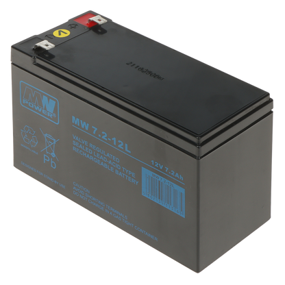 UMA SB-12-72 accu 12VDC 7, 2Ah voor bijvoorbeeld een zonnepaneel,  alarm,  UPS of toegangscontrole installatie