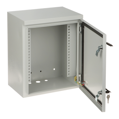 UMA SR10WO6U-L metalen 6U 10" rack kast geschikt voor buiten muur montage met 2 sleutelsloten