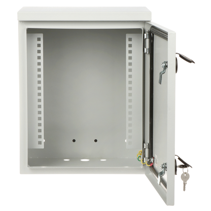 UMA SR10WO6U-L metalen 6U 10" rack kast geschikt voor buiten muur montage met 2 sleutelsloten