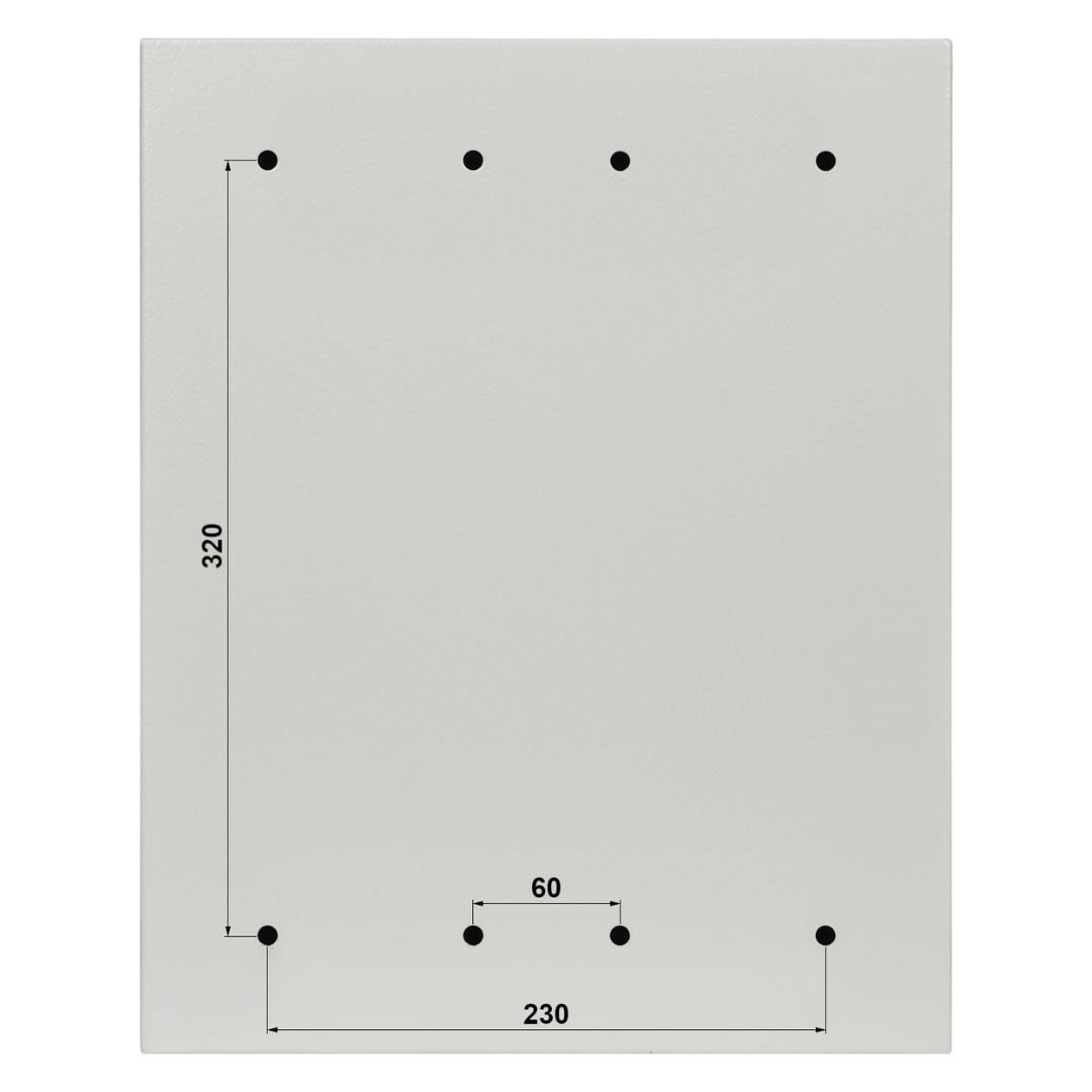 UMA SR10WO6U-L metalen 6U 10" rack kast geschikt voor buiten muur montage met 2 sleutelsloten