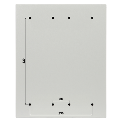 UMA SR10WO6U-L metalen 6U 10" rack kast geschikt voor buiten muur montage met 2 sleutelsloten