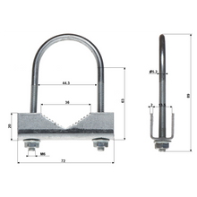UMA U-M6-1 Klemring beugel voor mast of buis