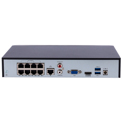 Uniview NVR301-08B-P8-IQ – Netwerk Video Recorder - 8 kanaals - PoE