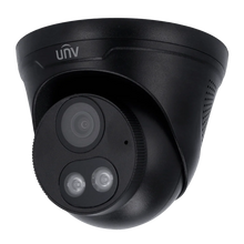 Uniview IPC3614LE-ADF28KC-WL-B Full HD 4MP buiten turret camera met vaste 2.8 mm lens,  Wit LED,  30m IR,  120dB WDR,  PoE,  microSD en ingebouwde microfoon en speaker