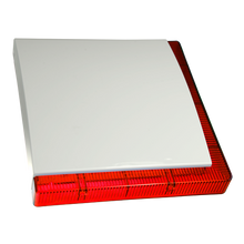 Maxalarm Vega Plus bedrade buiten sirene met 2 rode LED flitsbalken en backup accu Grade 3