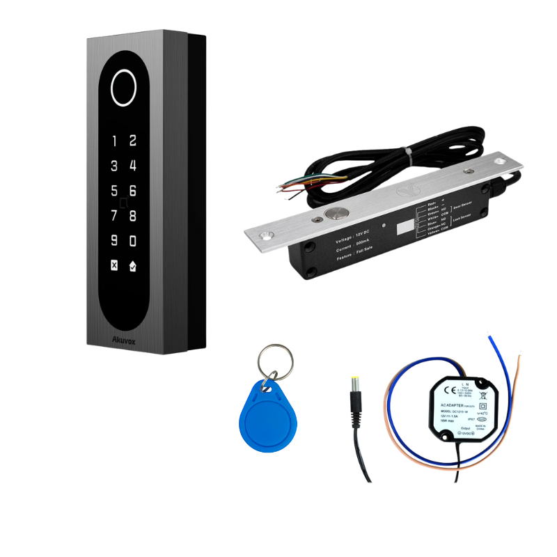 Akuvox QR/RFID/Keypad reader met YLI grendelslot (+10 gratis tags)