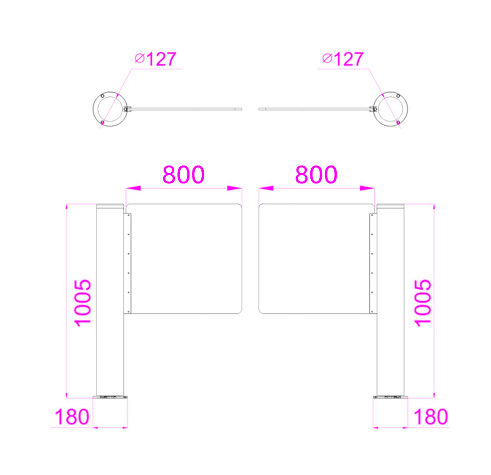 ZK-TS-SBT3000S-D-1600 – Toegangspoort