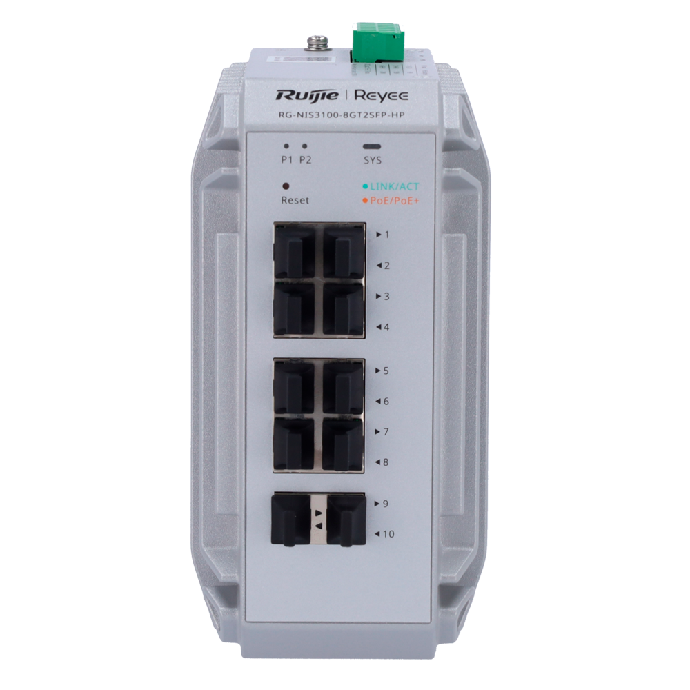 Reyee RG-NIS3100-8GT2SFP-HP – Managed PoE+ Switch 8x Gigabit + 2x SFP | Layer 2 Netwerk Switch