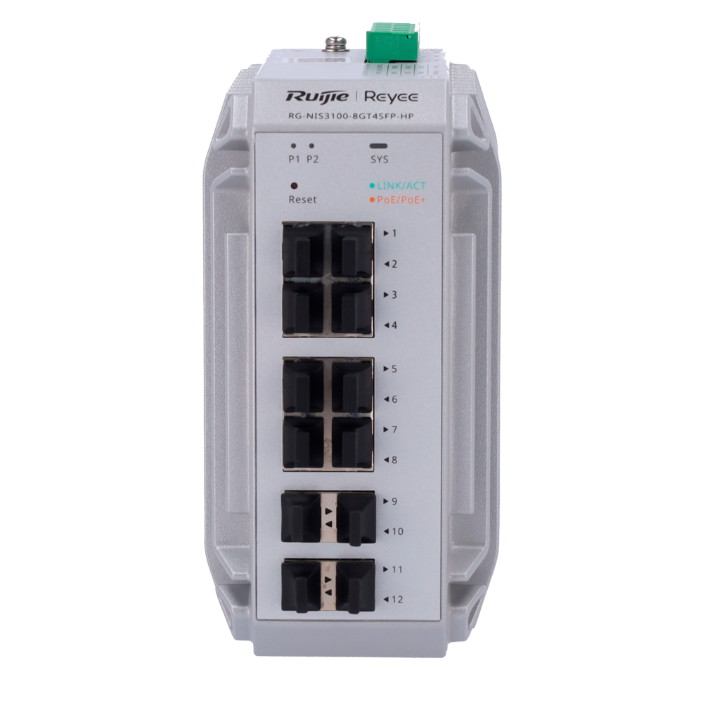 Reyee RG-NIS3100-8GT4SFP-HP – Professionele L2+ Cloud Managed Switch met 8x Gigabit PoE+ & 4x SFP Uplinks