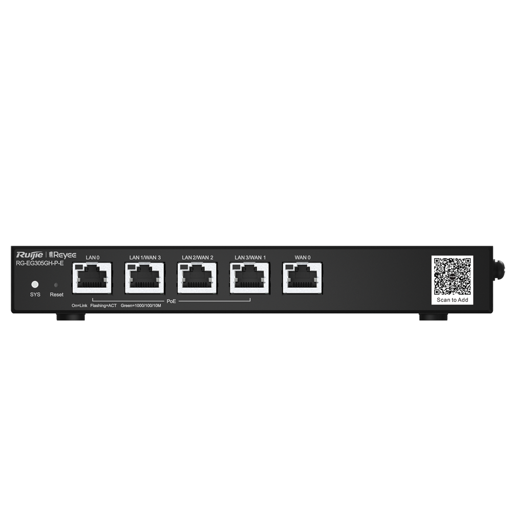 Reyee RG-EG305GH-P-E | Gigabit Cloud Managed router - PoE+ | 5-Port Gateway