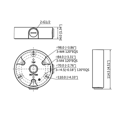 Dahua PFA136 | Montagebox | Aluminium