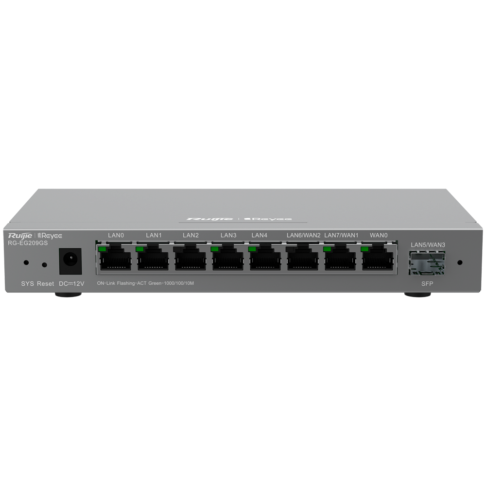 Reyee RG-EG209GS – Router met 9 poorten & 1 SFP