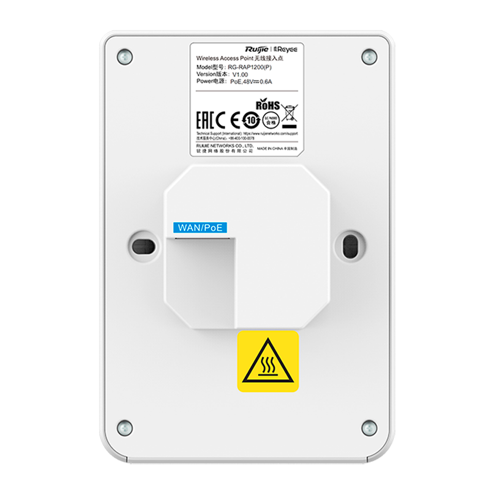 Reyee RG-RAP1200(P) Access Point – Dual-Band WiFi 6, Gigabit, PoE Ondersteuning