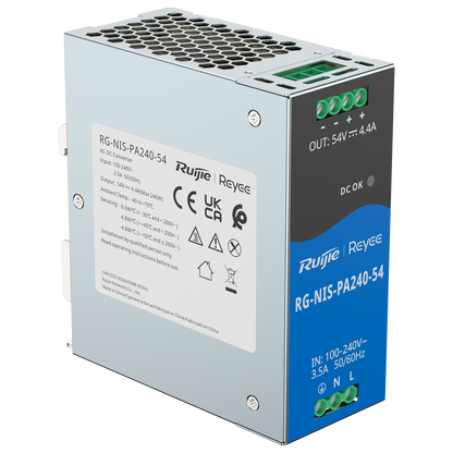 Reyee RG-NIS-PA240-54 PoE+ Switch – 24 Poorten, 54V, Betrouwbaar & Energiezuinig Netwerkbeheer