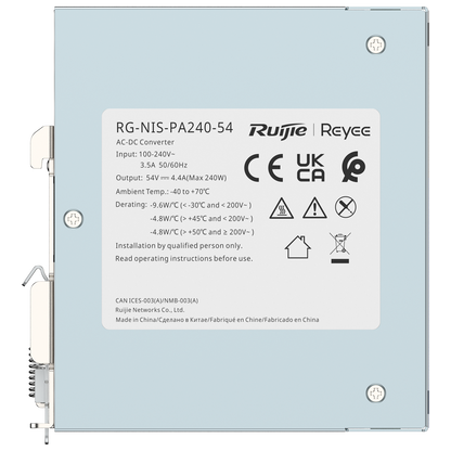 Reyee RG-NIS-PA240-54 PoE+ Switch – 24 Poorten, 54V, Betrouwbaar & Energiezuinig Netwerkbeheer