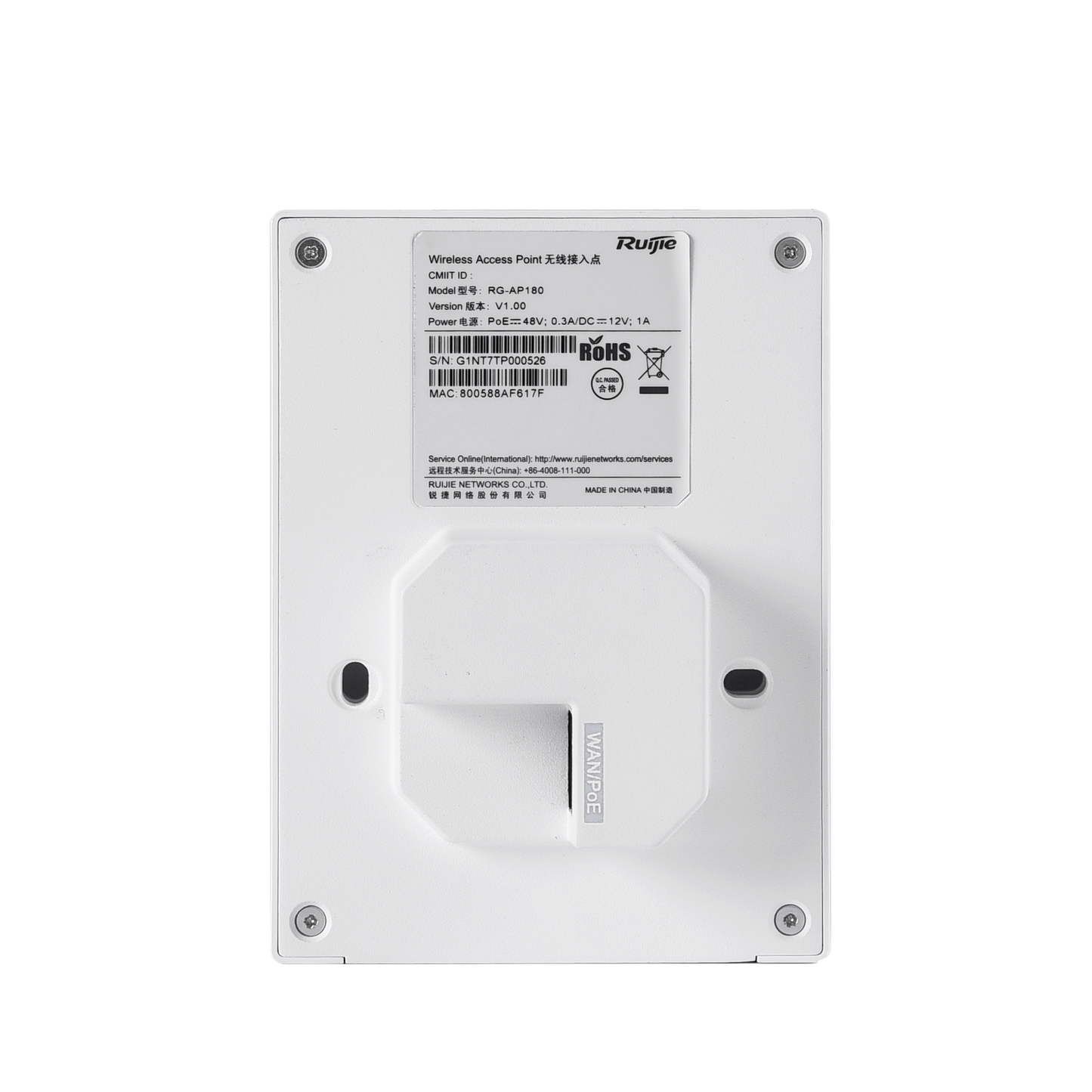 Ruijie RG-AP180-MNT-KIT – Professionele Montagekit voor RG-AP180 Access Points