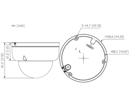 Dahua IPC-HDBW1239E1-A-IL-0280B-S6 – Mini dome - IP67