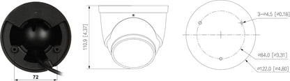 Dahua turret camera – IPC-HDW3849H-AS-PV-0280B-S5 - 8MP - PoE - MicroSD - IP67