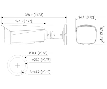 Dahua Bullet camera – IPC-HFW3849T1-AS-PV-0280B-PRO - 4K - Afschrikking