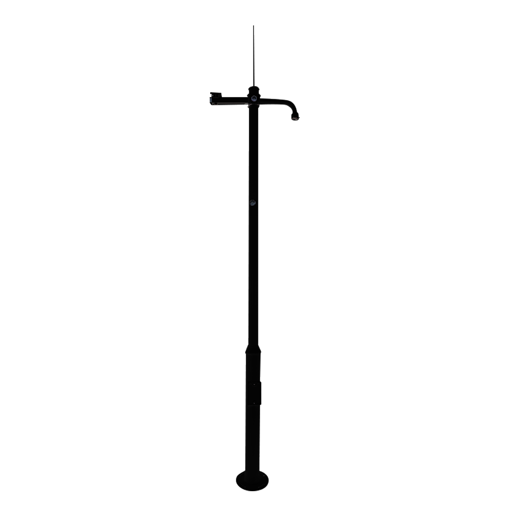 UMA CP40-B – Steel Camera Pole – Black – Incl. Ground Anchor & Brackets