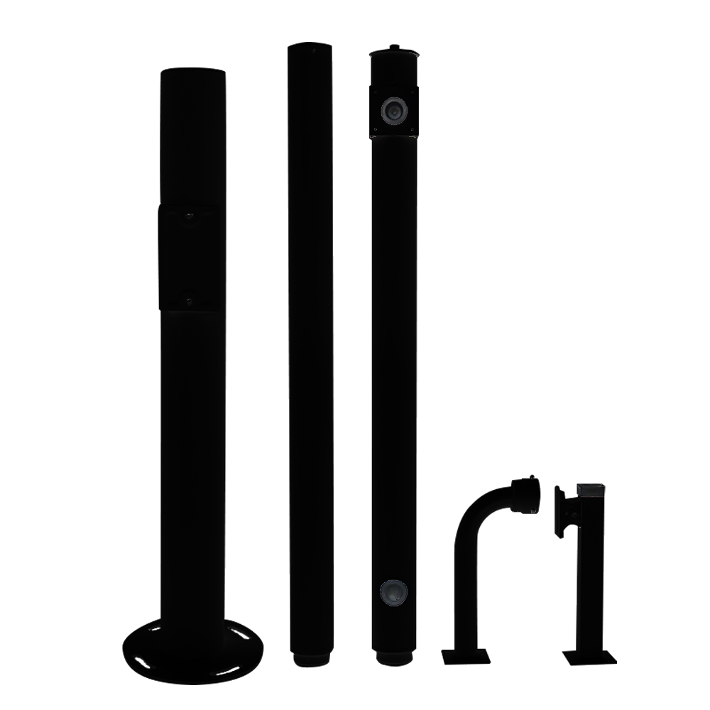 UMA CP40-B – Steel Camera Pole – Black – Incl. Ground Anchor & Brackets