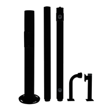 UMA CP40-B - Zwarte camerapaal 4,5 meter - Universeel - inclusief ankers en camerasteunen