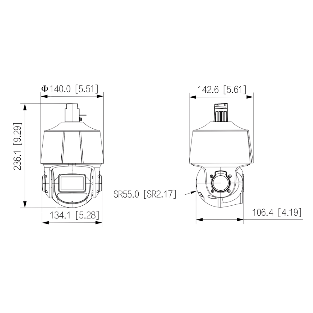 Dahua  PTZ camera – SD3E410DB-GNY-A-PV – IP66 - PoE