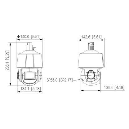 Dahua  PTZ camera – SD3E410DB-GNY-A-PV – IP66 - PoE