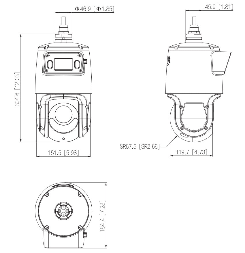 Dahua PTZ camera – SDT4E425-4F-GB-A-PV1-0400 - 4MP - Dual-lens