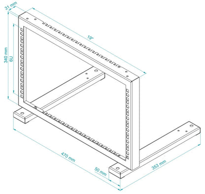 UMA STR19-6U-B –  Open rack 6U