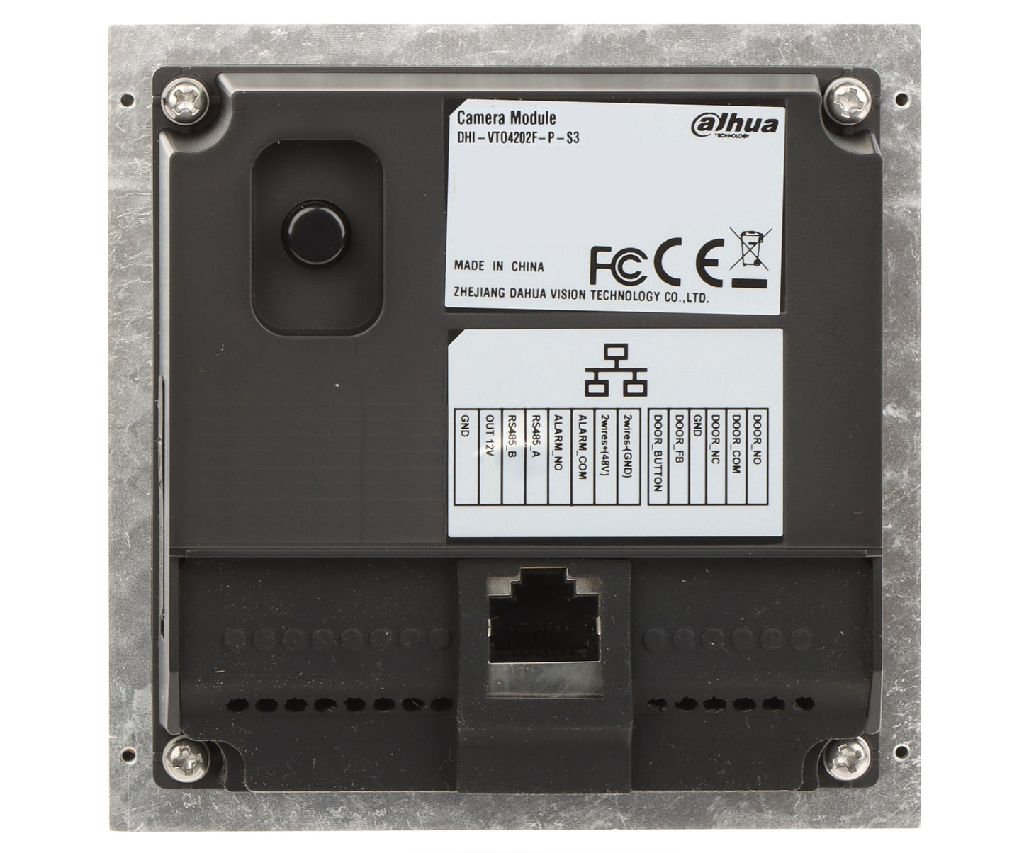 Dahua VTO4202F-P-S3 - Video intercom camera module - 2 draads & PoE
