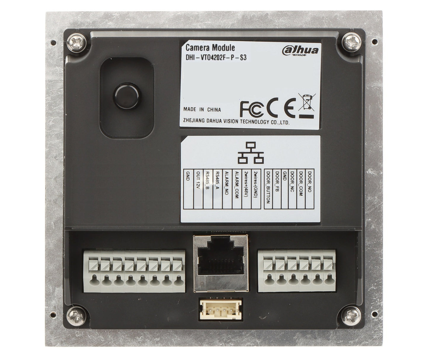 Dahua VTO4202F-P-S3 - Video intercom camera module - 2 draads & PoE