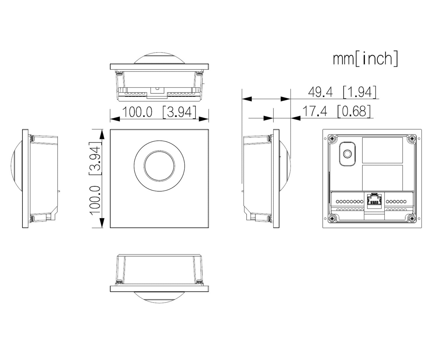 Dahua VTO4202F-P-S3 - Video intercom camera module - 2 draads & PoE