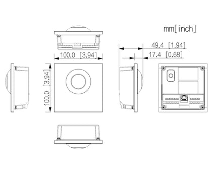 Dahua VTO4202F-P-S3 - Video intercom camera module - 2 draads & PoE